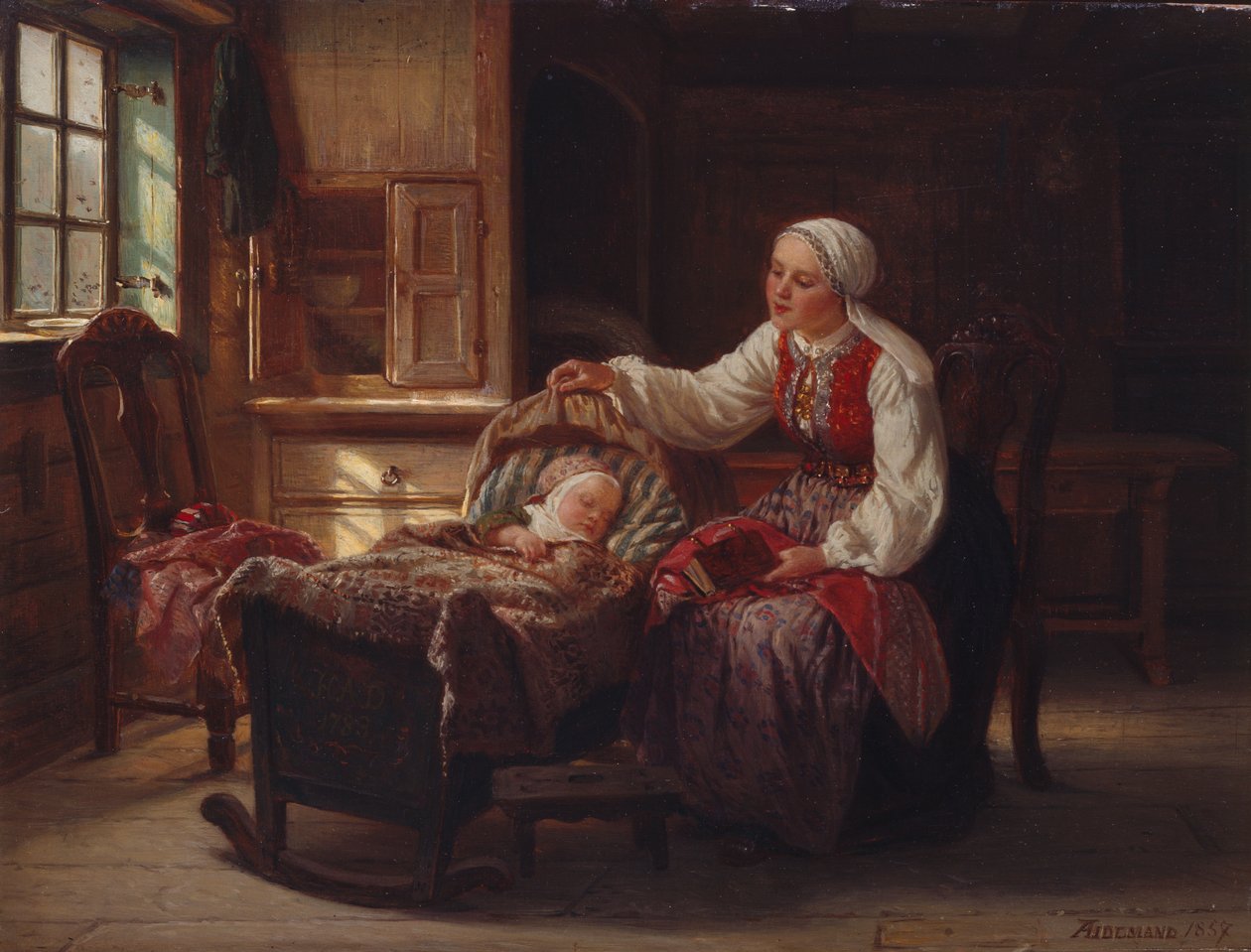Mor med barn af Adolph Tidemand