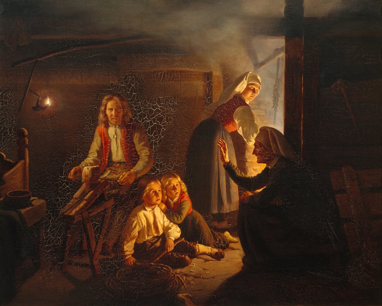 Historiefortælleren (maleri) af Adolph Tidemand