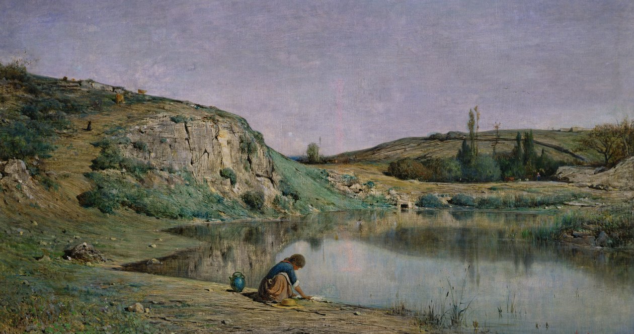 Bredden af ​​Bourget-søen af Adolphe Appian