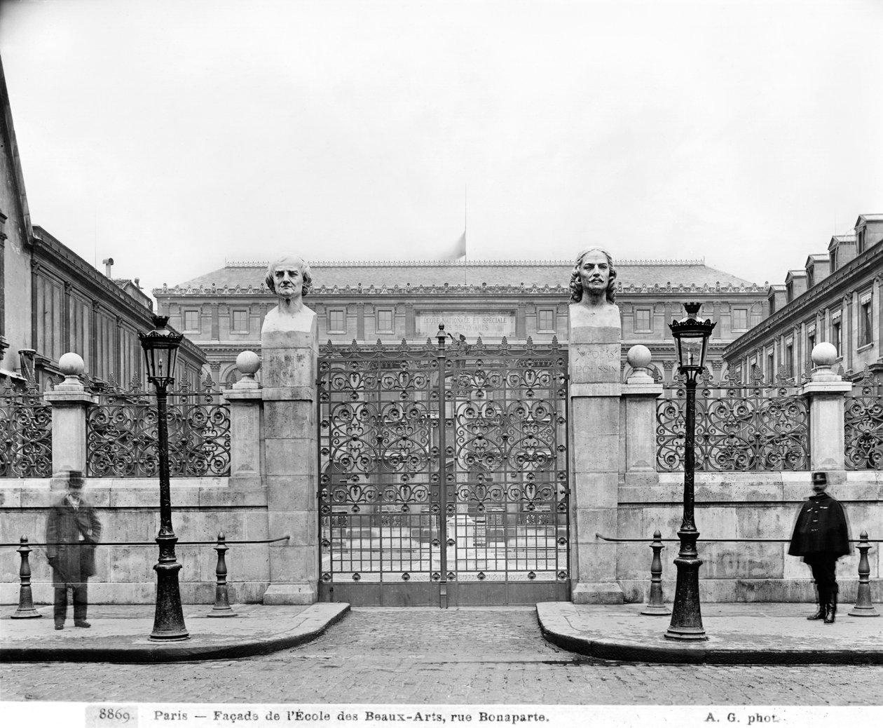 National Superior School of Fine Arts, rue Bonaparte, ca. 1890-99 af Adolphe Giraudon