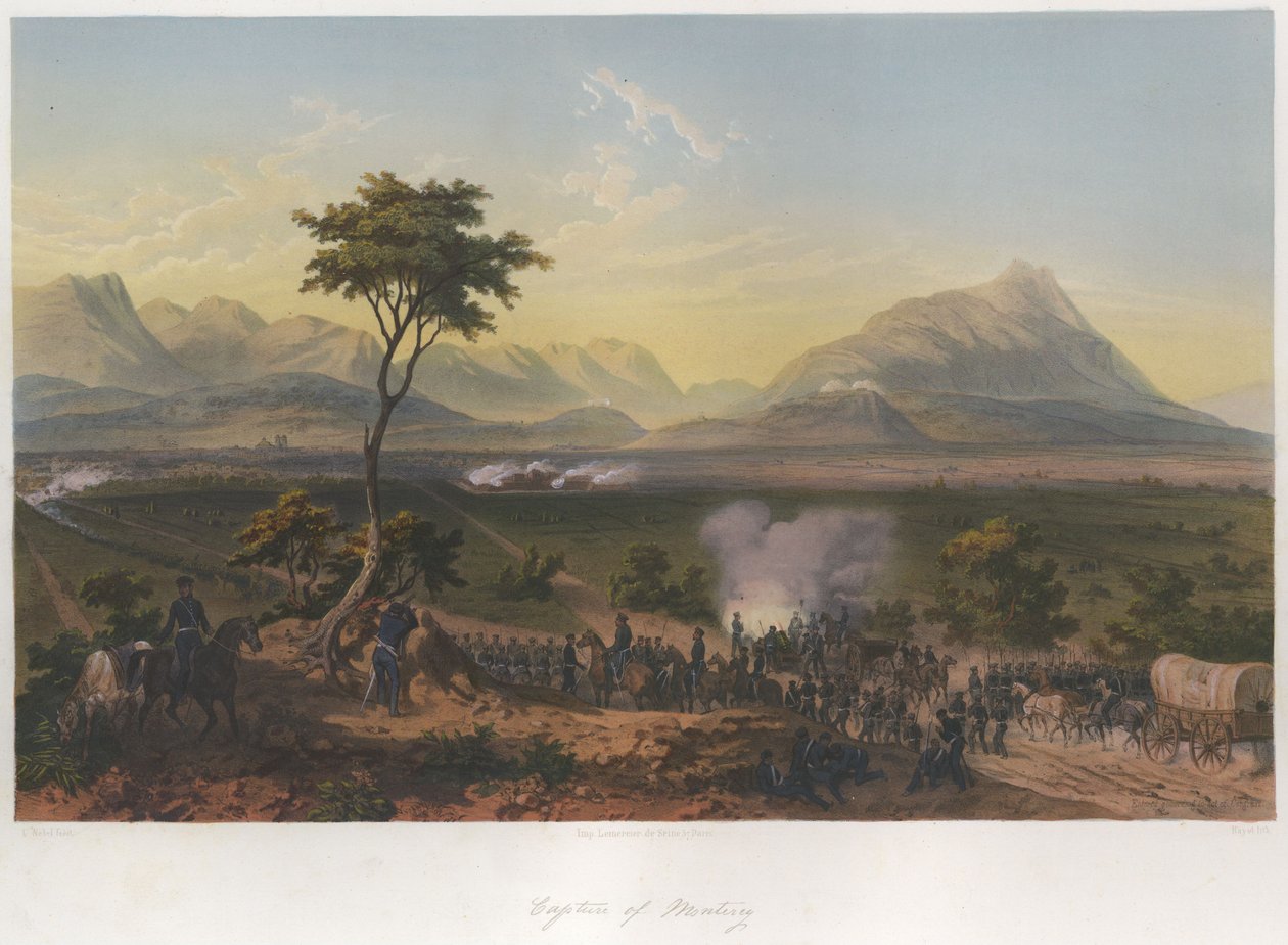Optagelse af Monterey af Adolphe Jean Baptiste Bayot