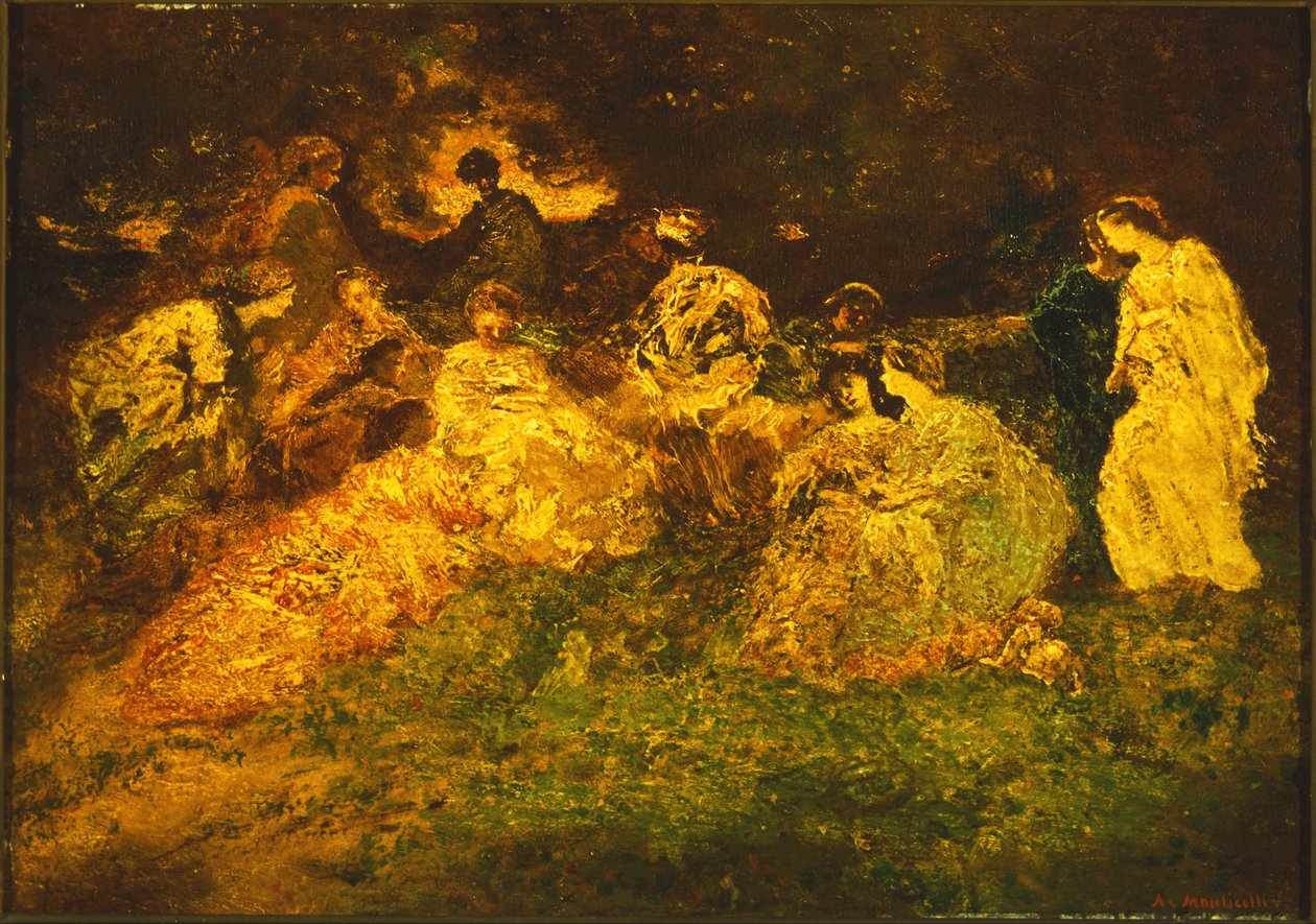 Fete Champetre af Adolphe Joseph Thomas Monticelli