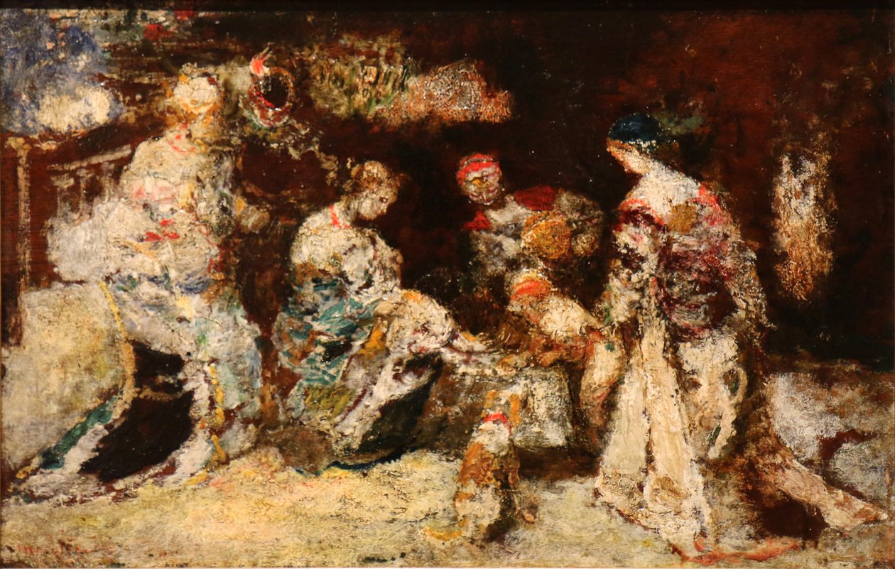 Park scene. af Adolphe Joseph Thomas Monticelli