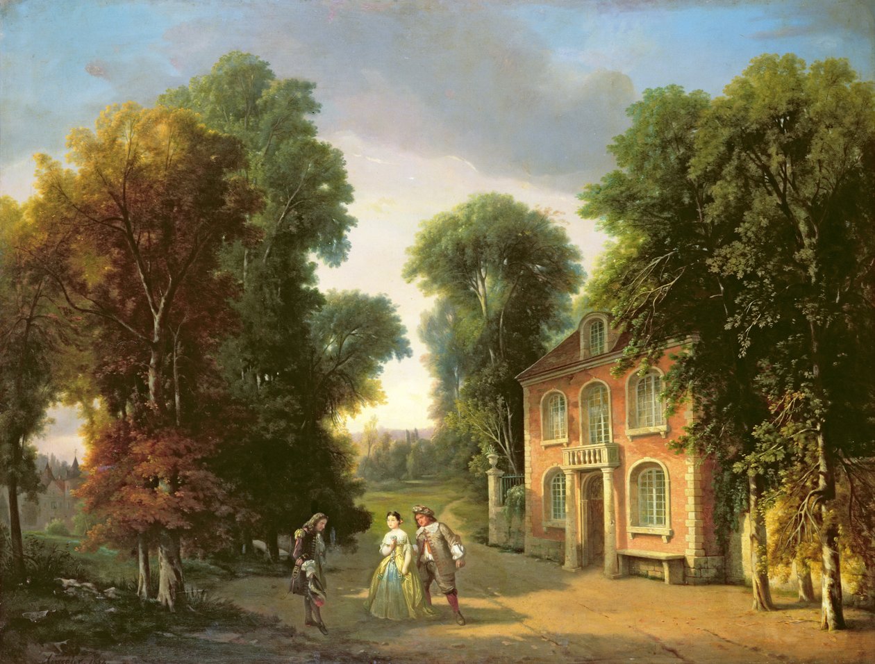 A Scene from Georges Dandin by Moliere (1622-73) 1852 af Adolphe Mirecourt