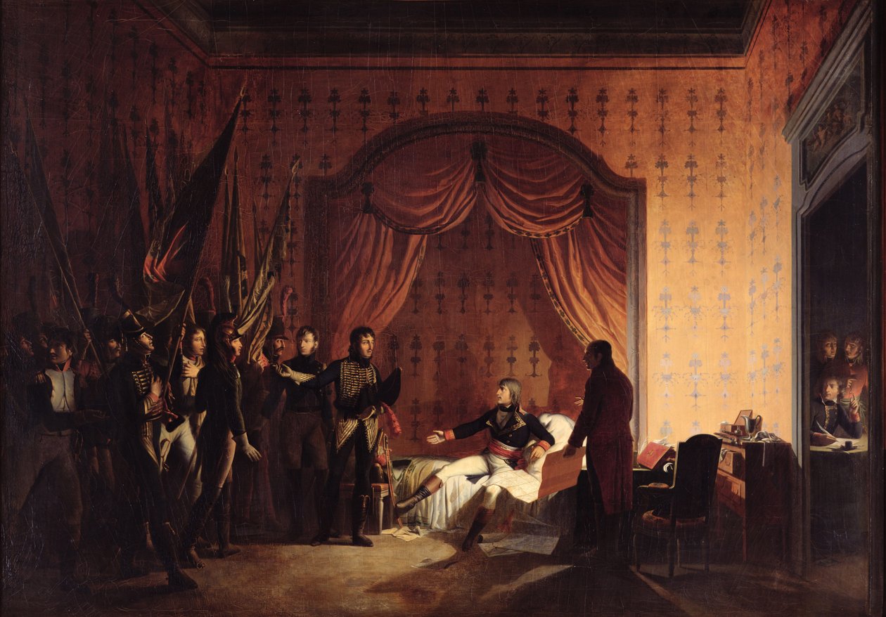 General Bonaparte modtog erobrede østrig-sardinske flag ved Millesimo efter slaget ved Montenotte den 13. april 1796 af Adolphe Roehn