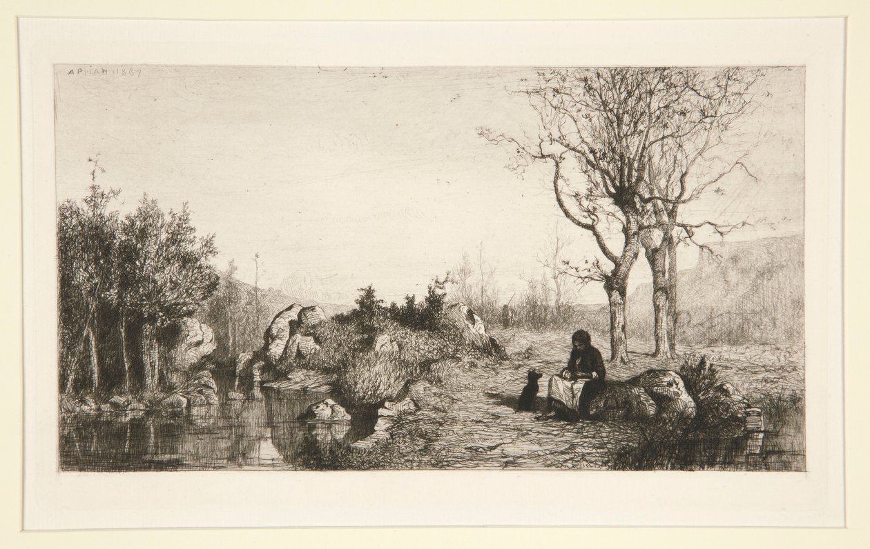 Bredder af åen ved Rossilon (Ain) af Adolphe Appian
