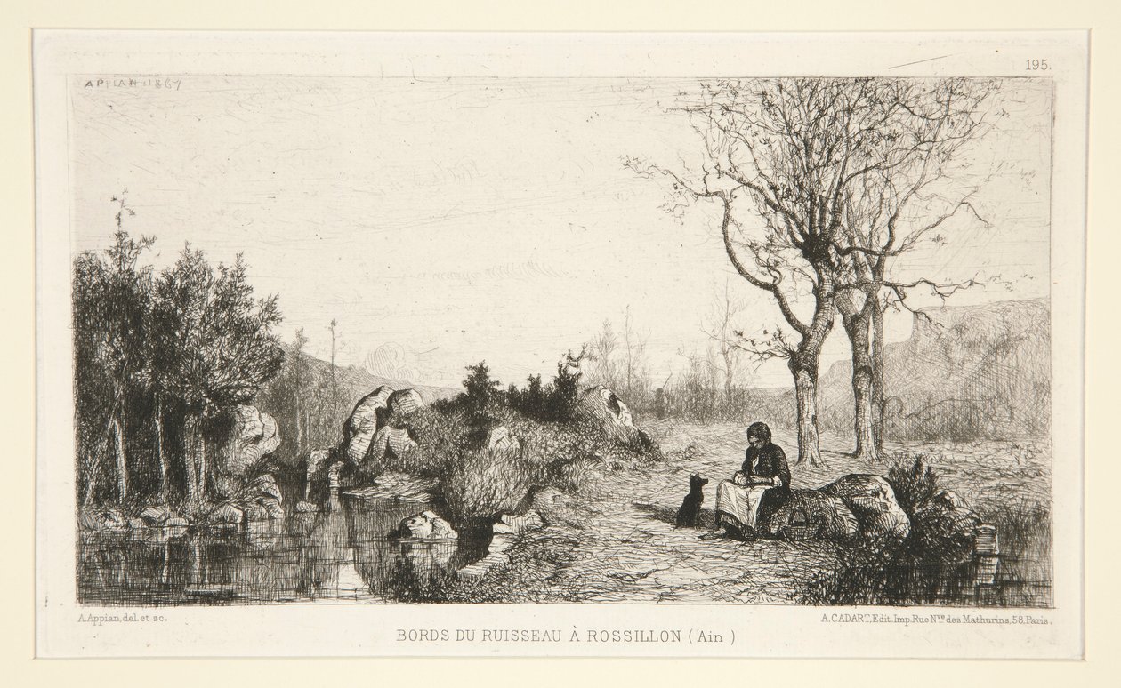 Bredder af åen ved Rossilon (Ain) af Adolphe Appian