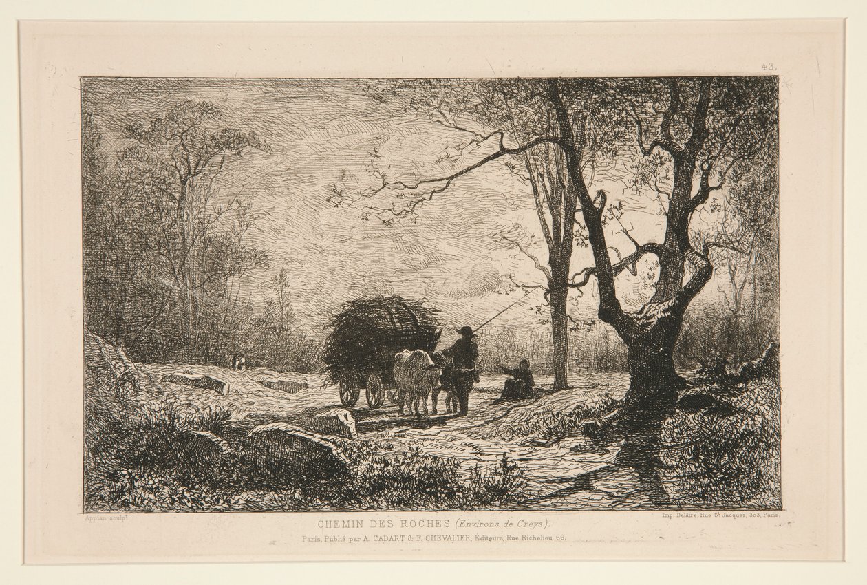 Stien til klipperne (omkring Creys) af Adolphe Appian