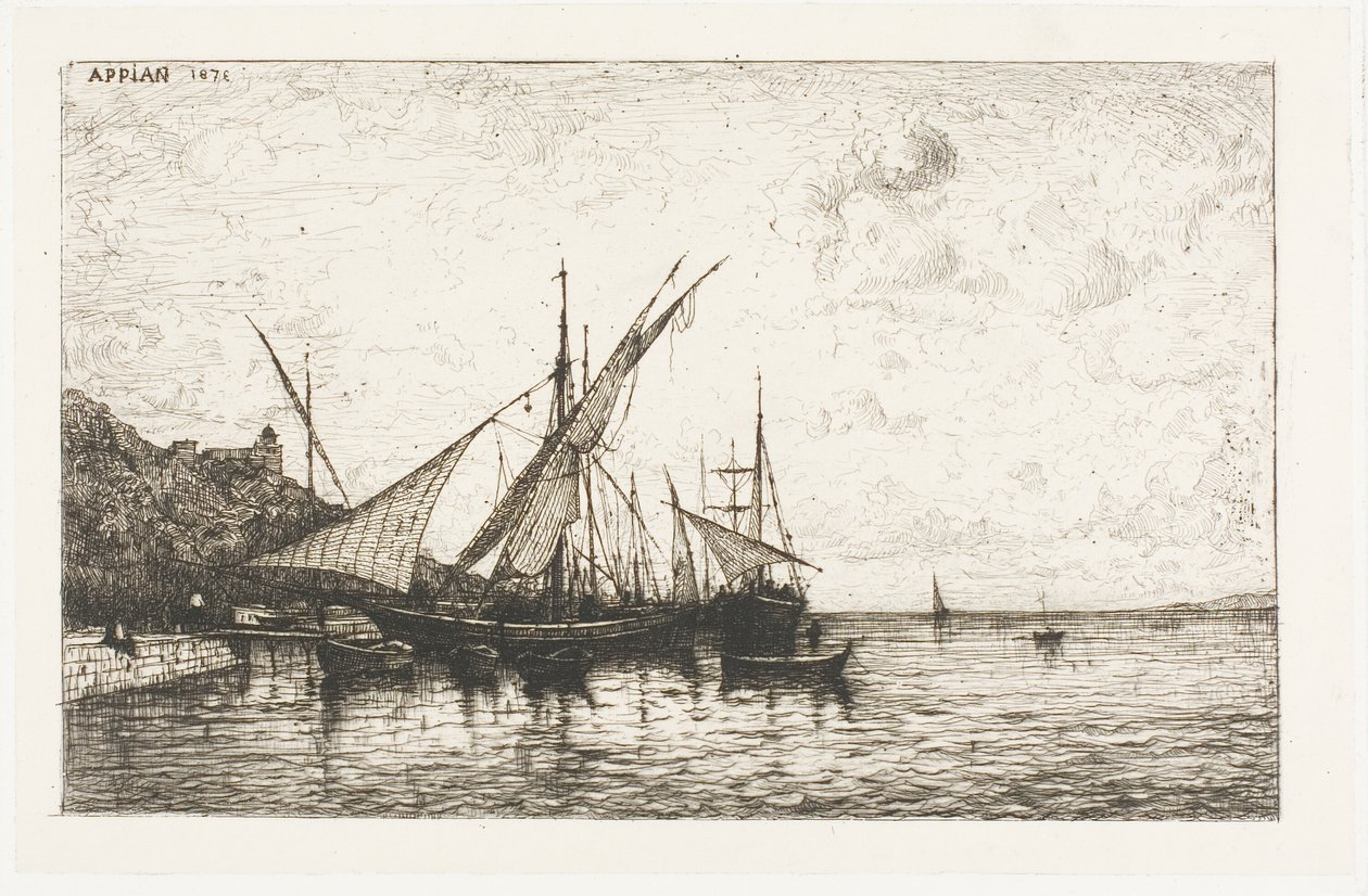 Monacos havn af Adolphe Appian