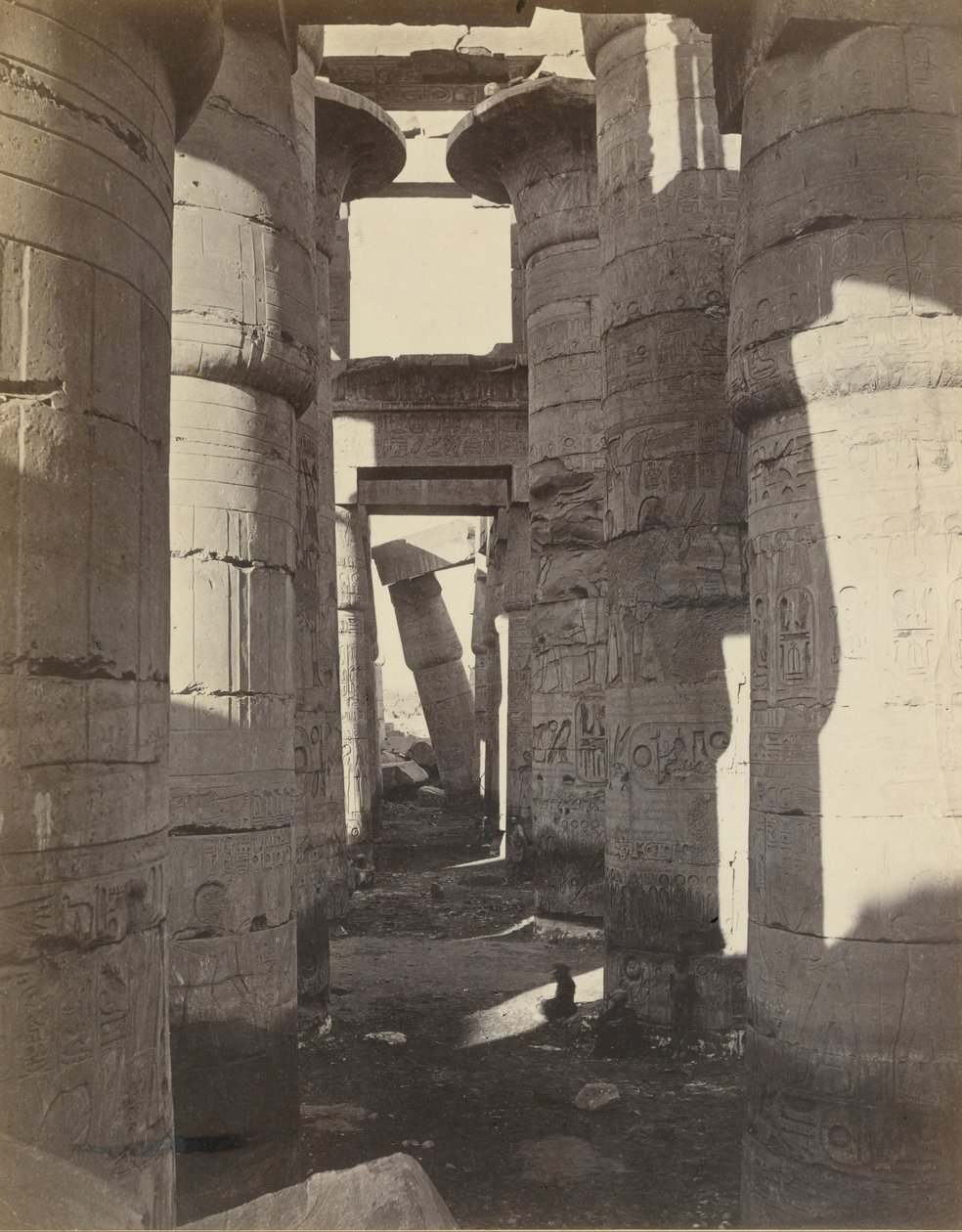 Øvre Egypten, Hypostyle Hall i Karnak, ca. 1870. af Adolphe Braun
