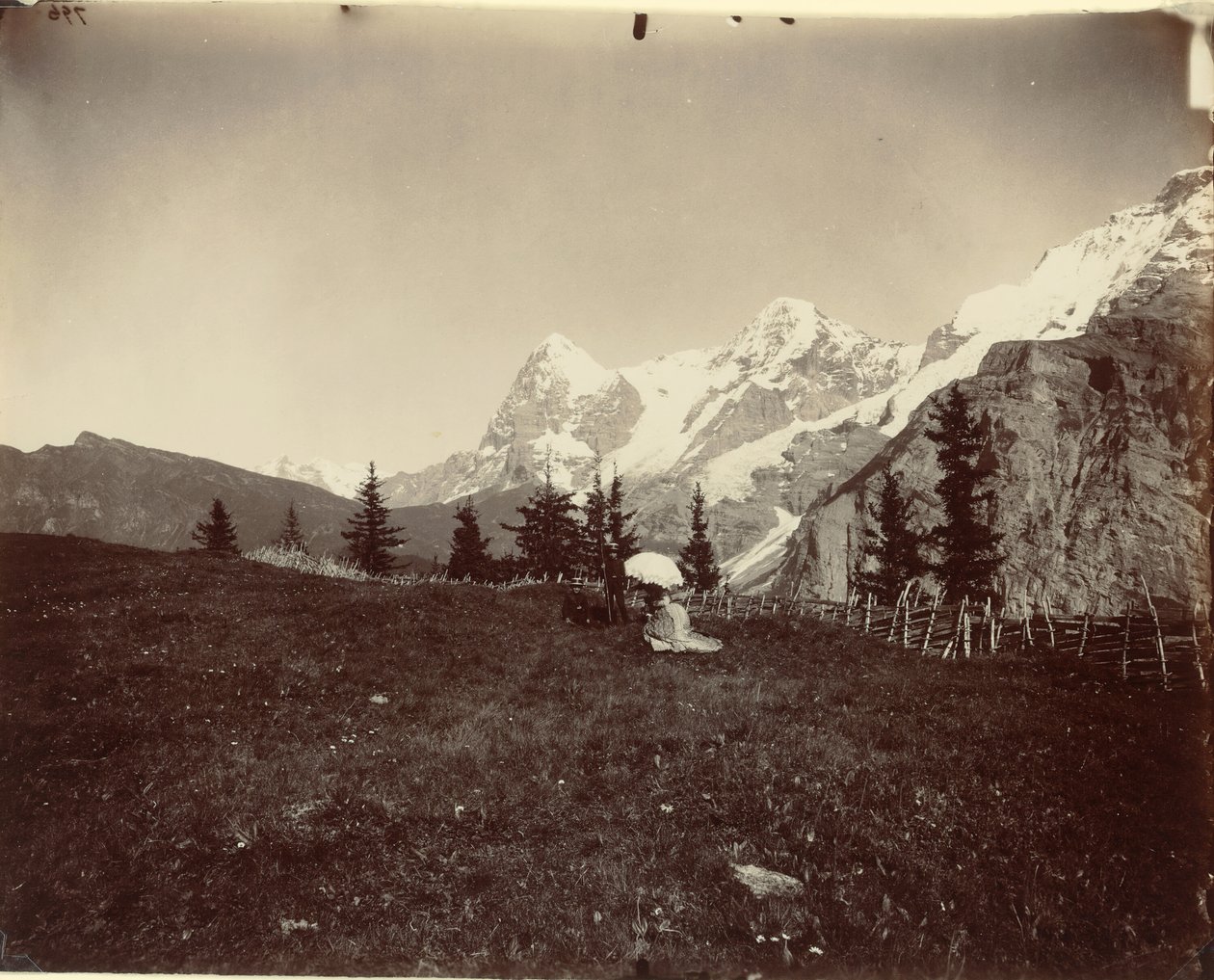 Landskab, Schweiz, ca. 1860. af Adolphe Braun
