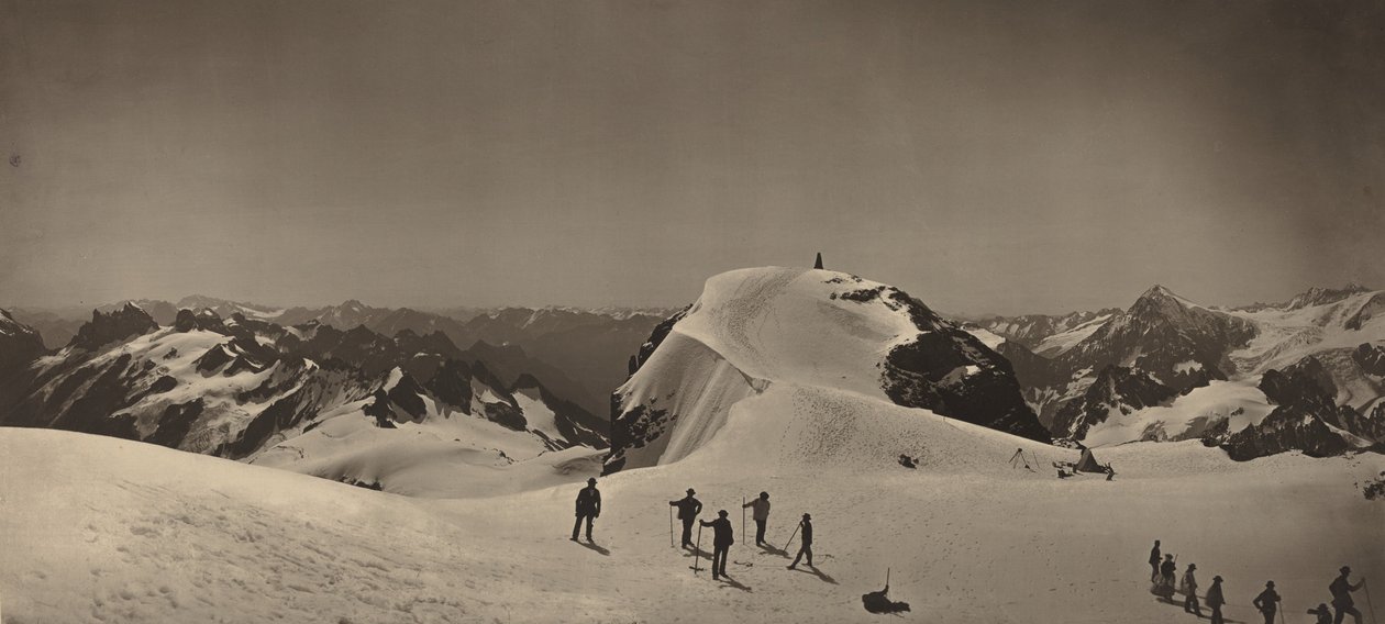Topmødet på Mont Titlis, Schweiz, 1866. af Adolphe Braun