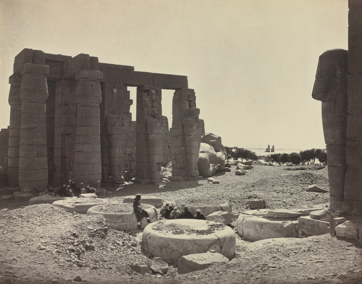 Ramesseum, Theben af Adolphe Braun