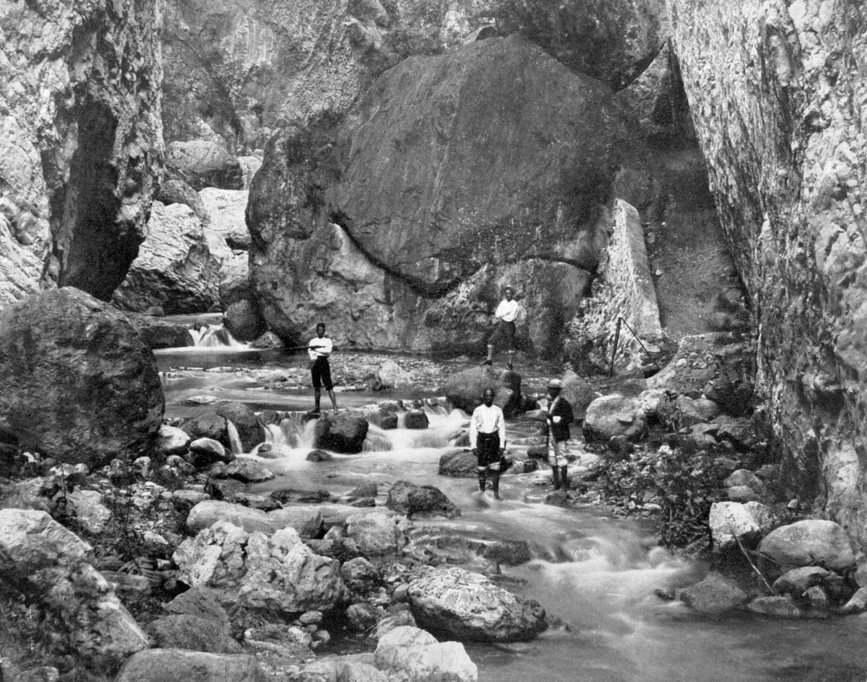 Cane River, Jamaica, c1905. af Adolphe Duperly and Son