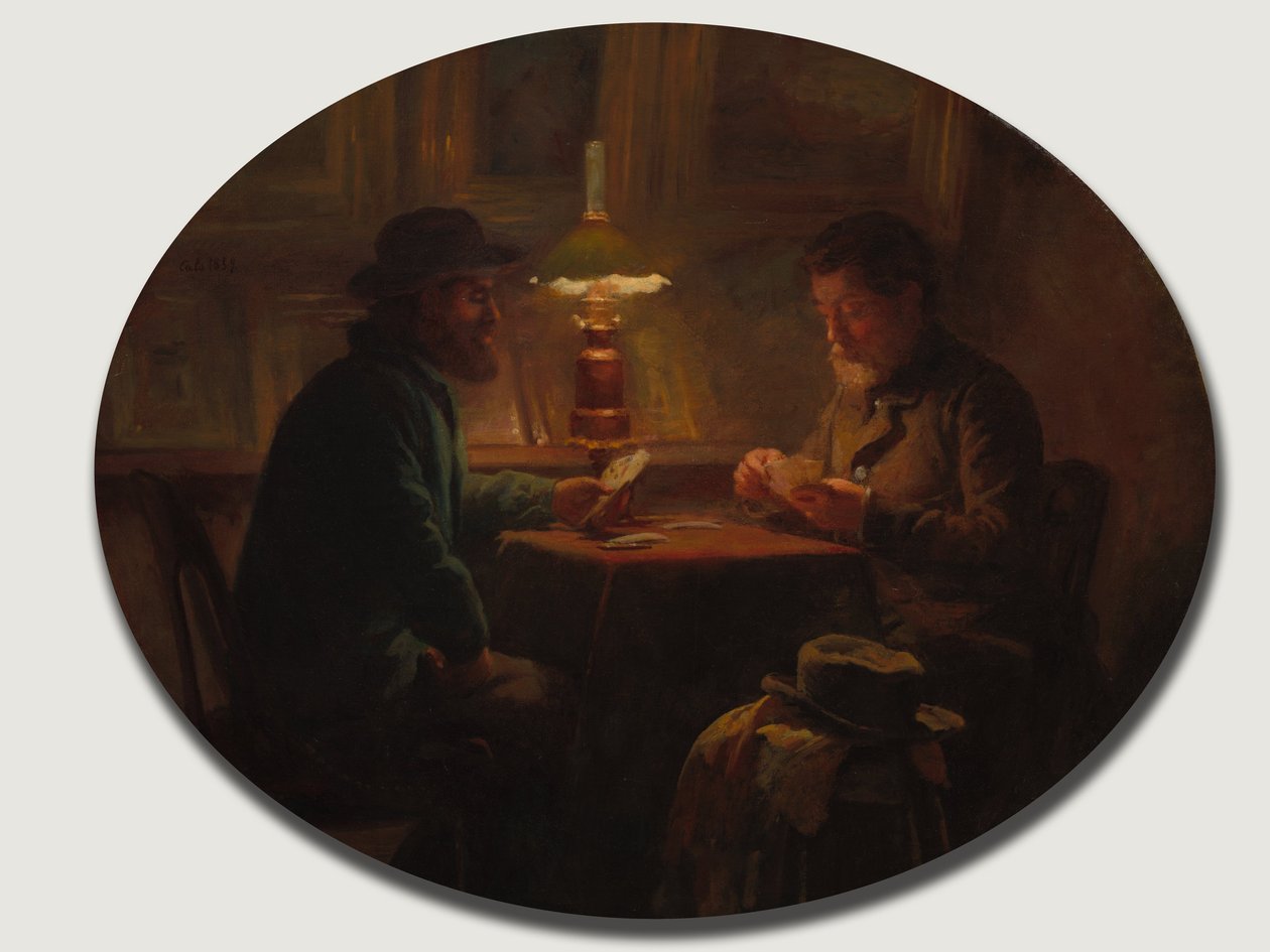 Kortspil på "le Père Martin af Adolphe Felix Cals