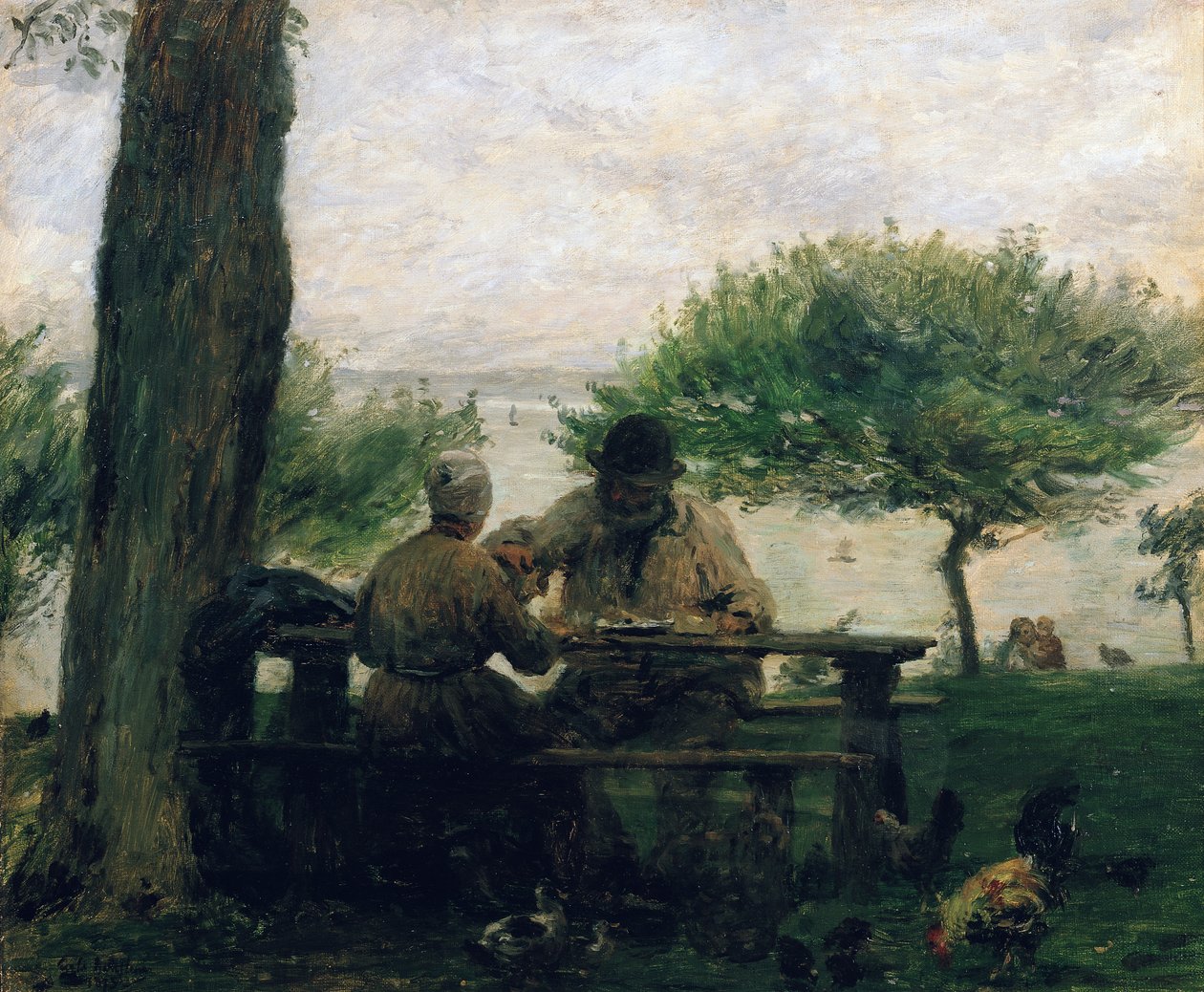 Måltidet i Honfleur, 1875 af Adolphe Felix Cals