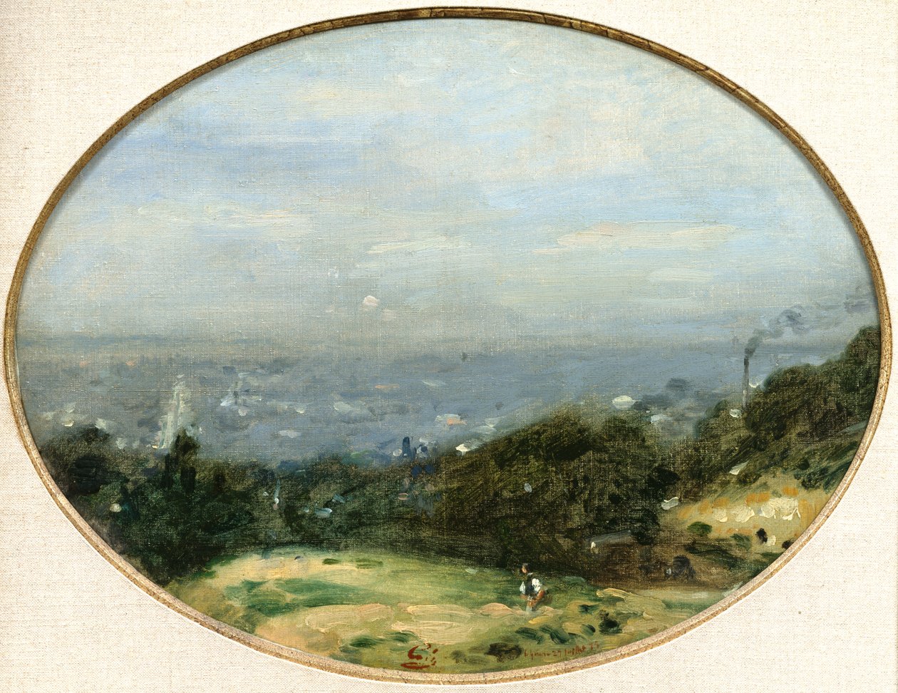 Udsigt over Le Havre, 1875 af Adolphe Felix Cals