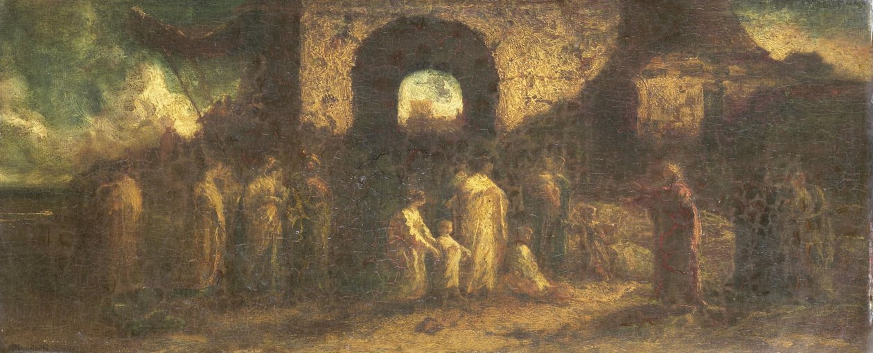Kristus velsigner børnene af Adolphe Joseph Thomas Monticelli