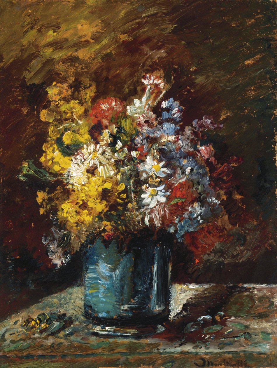 Forskellige blomster af Adolphe Joseph Thomas Monticelli
