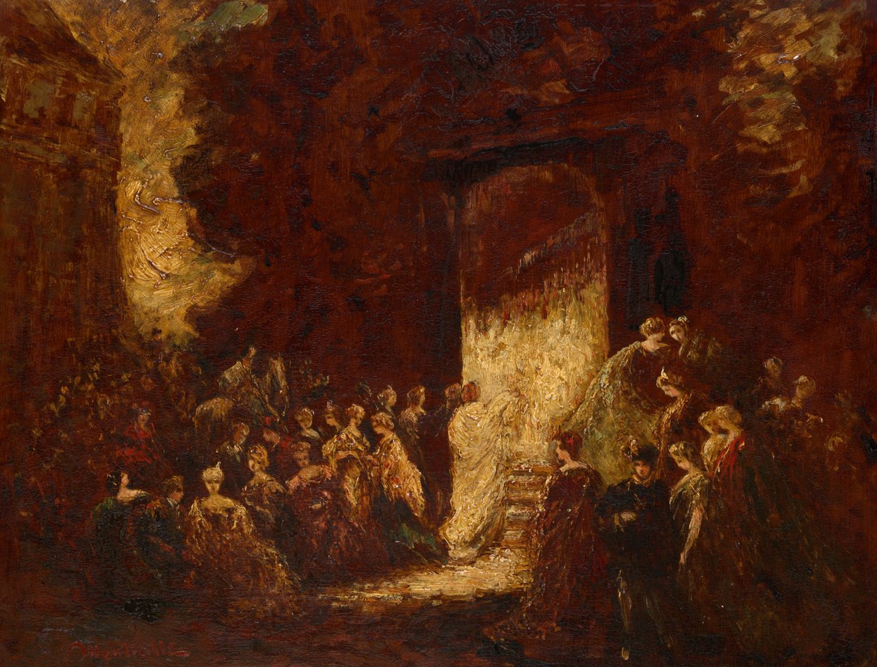 Eftermiddagsfest af Adolphe Joseph Thomas Monticelli