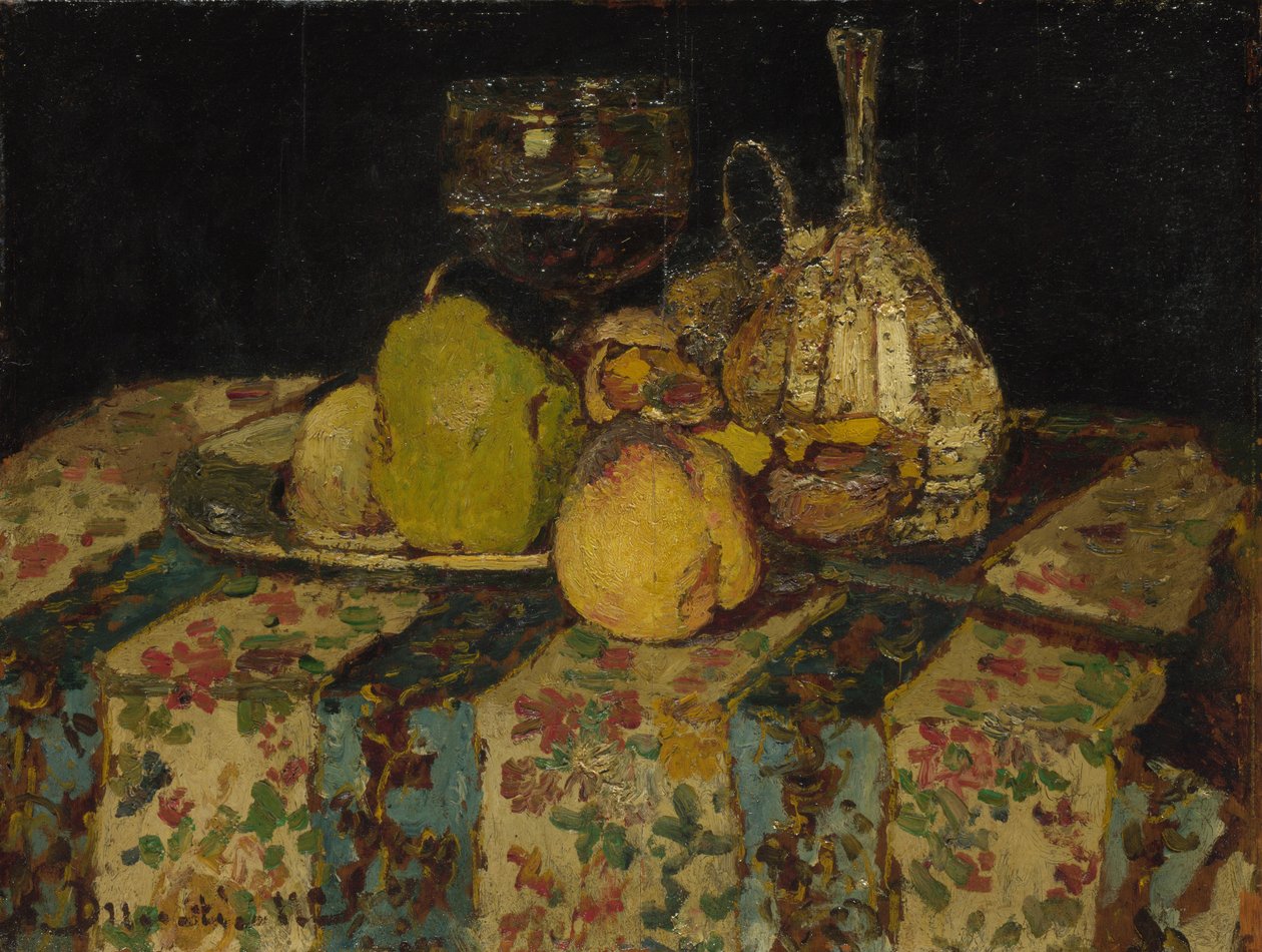 Stilleben: Frugt, ca. 1880 af Adolphe Joseph Thomas Monticelli