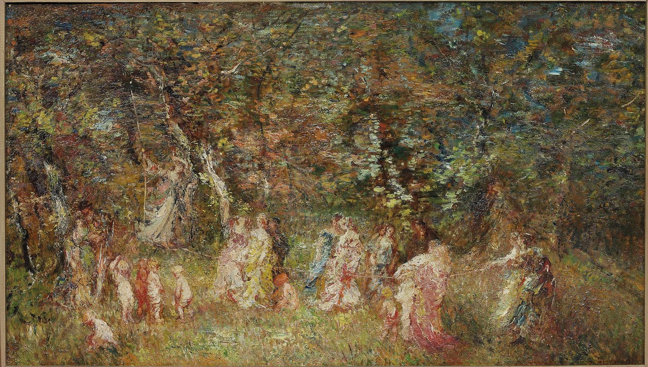 Gyngen af Adolphe Joseph Thomas Monticelli