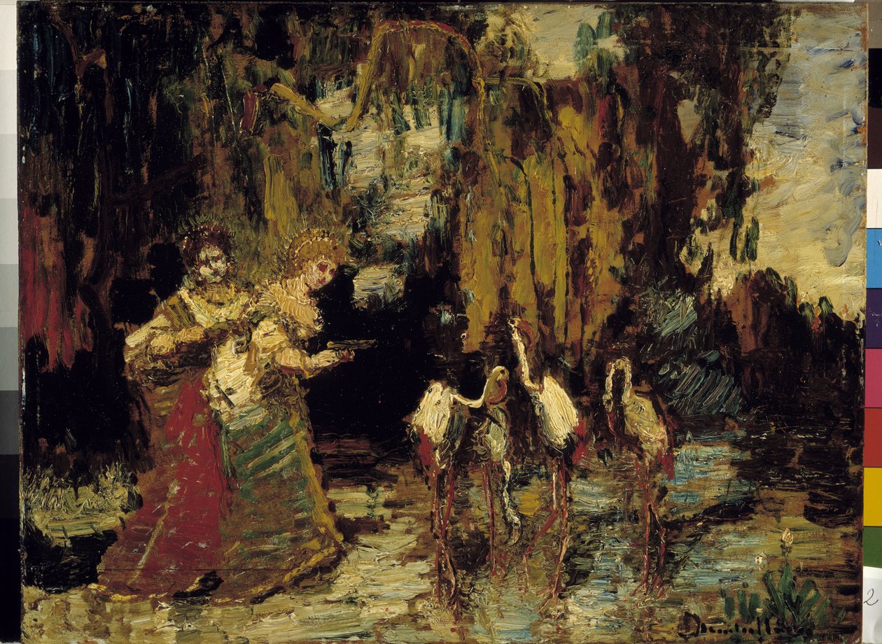 Flamingoerne af Adolphe Joseph Thomas Monticelli