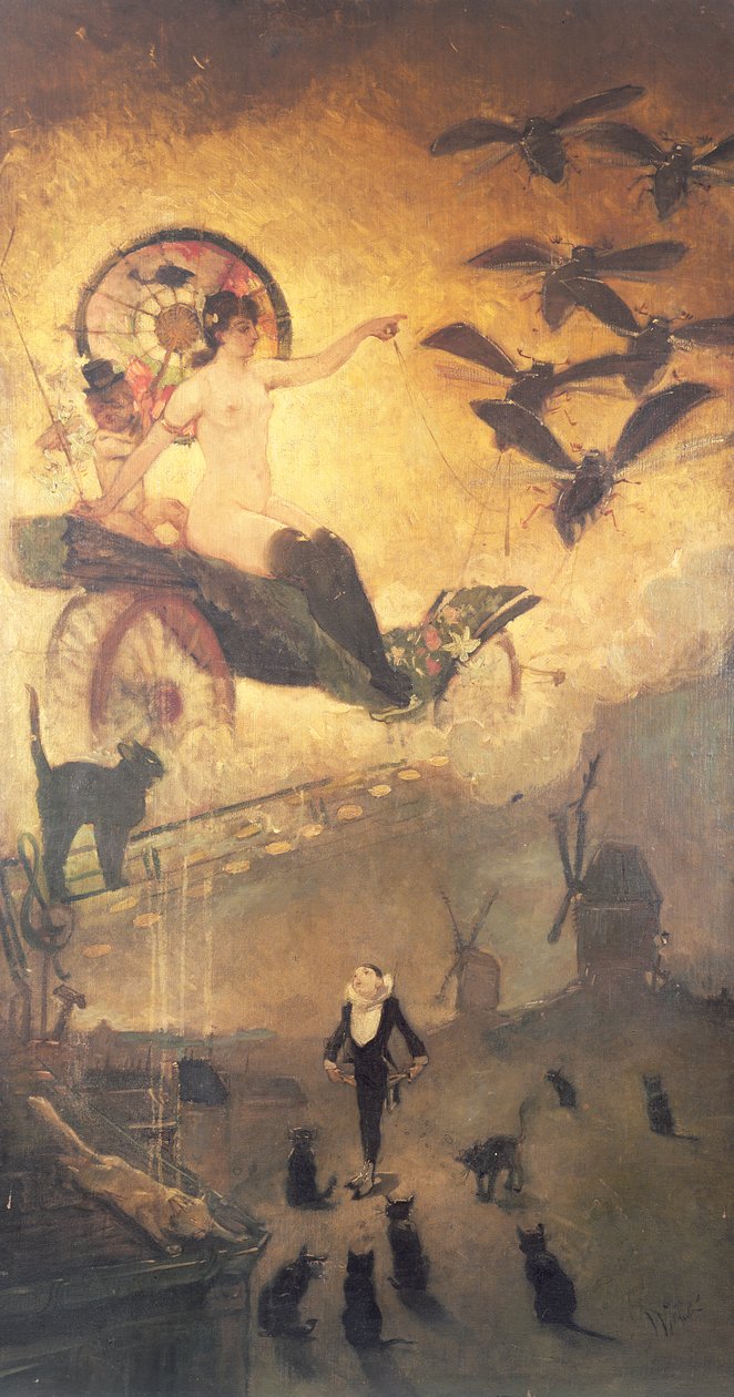 De sorte katte af Adolphe Leon Willette