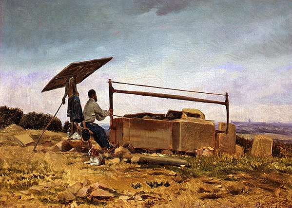 Stenskæreren (olie på lærred) af Adolphe Martial Potemont