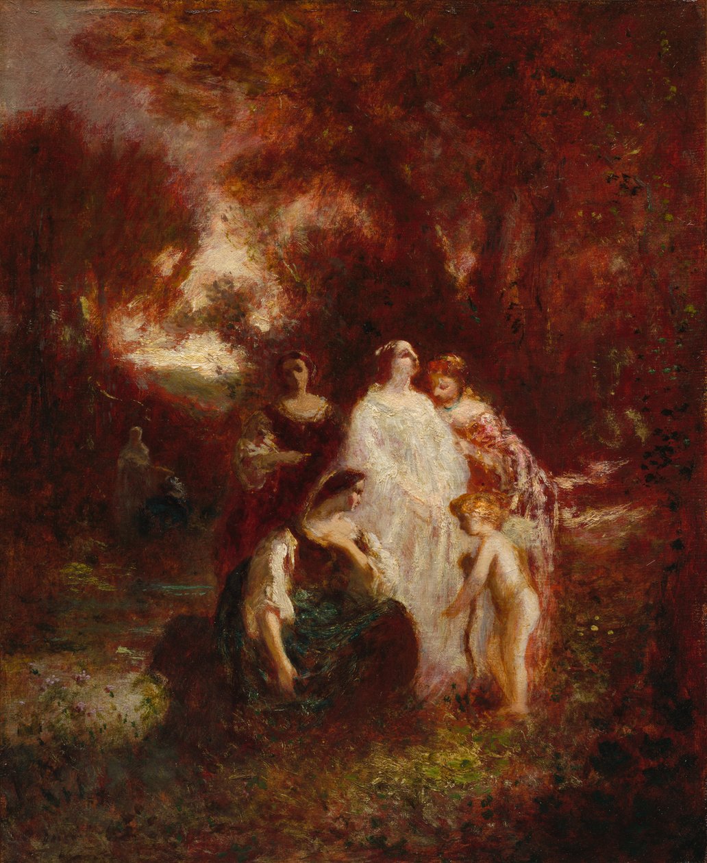 Figurer i skoven, ca. 1857-1862. af Adolphe Joseph Thomas Monticelli