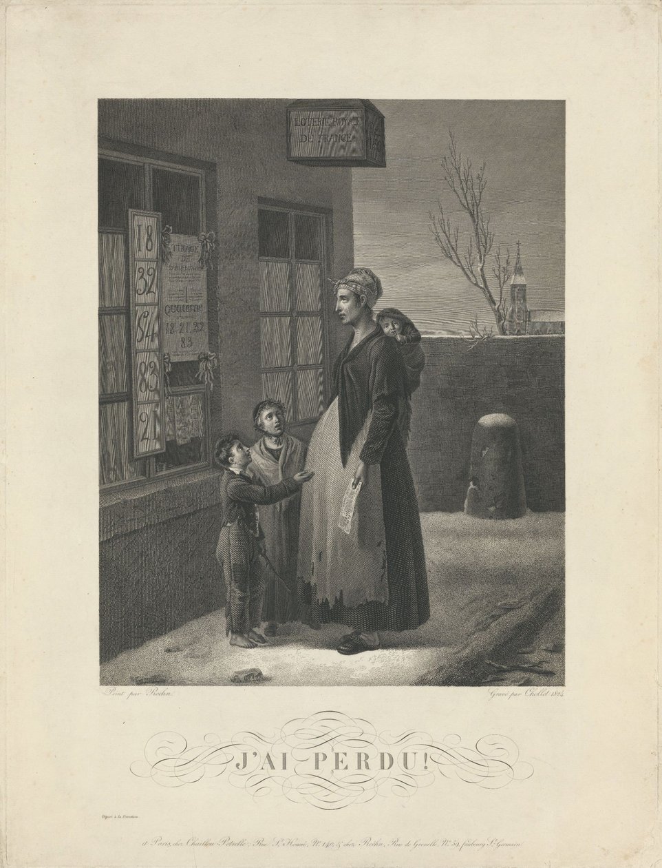 Jeg tabte!, 1824 af Adolphe Roehn