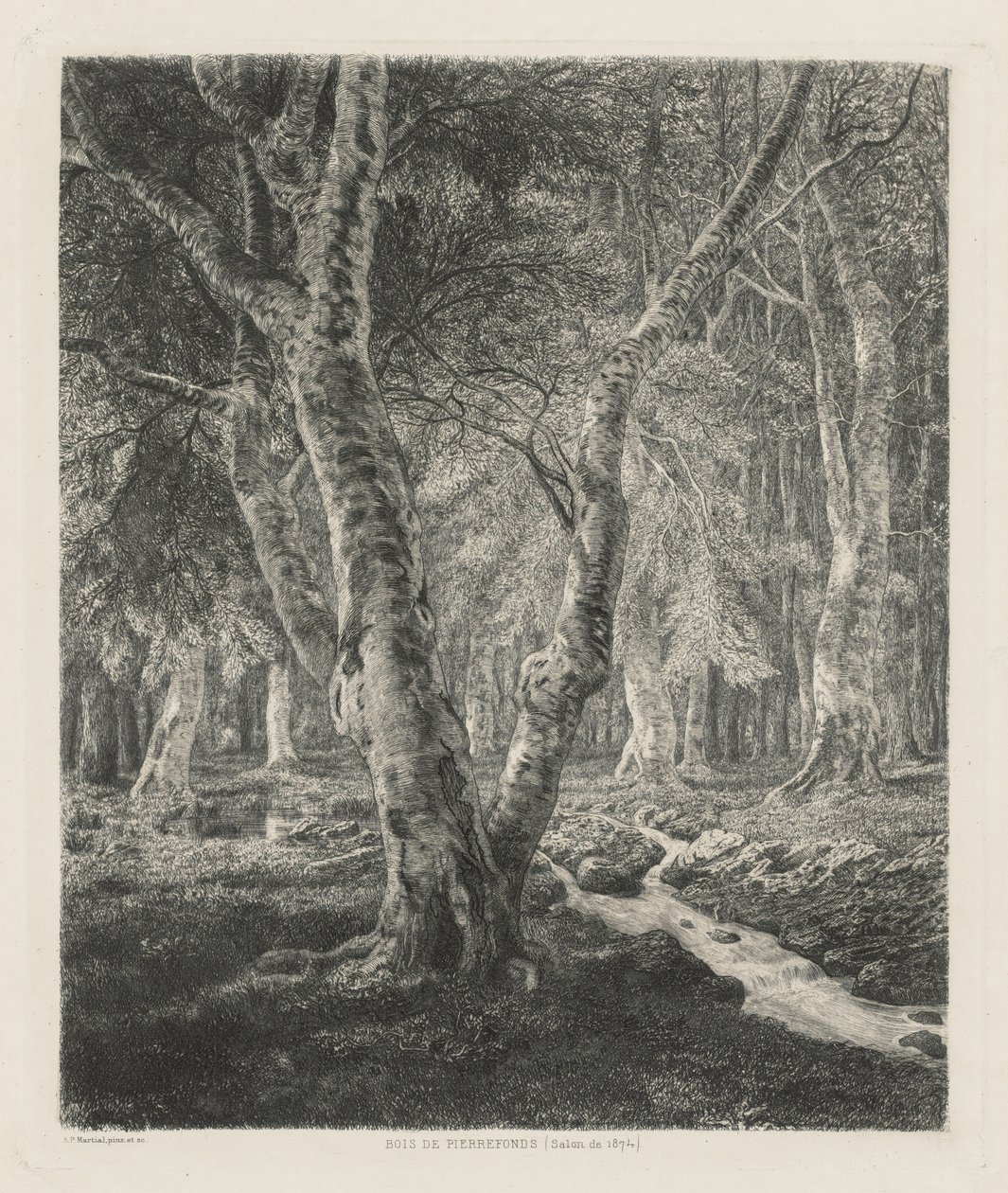 Pierrefonds Woods af Adolphe Théodore Jules Martial Potémont