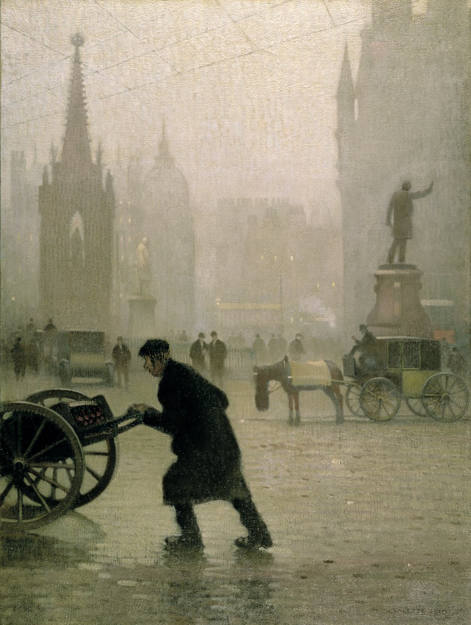 Albert Square, Manchester af Adolphe Valette