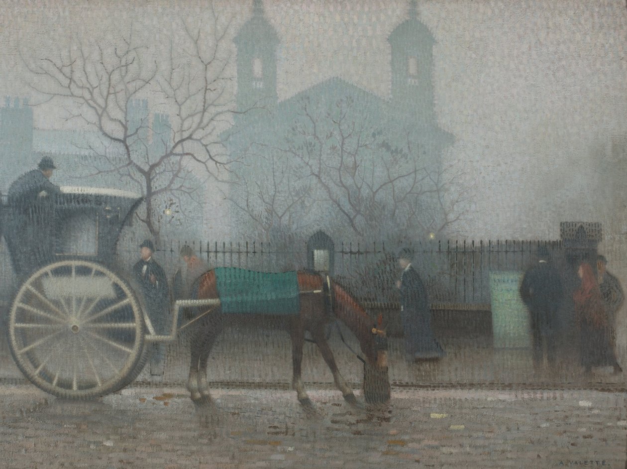 Hansom Cab at All Saints af Adolphe Valette