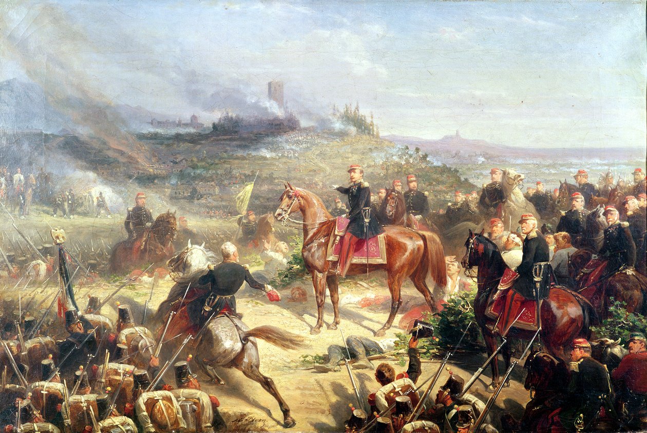 Slaget ved Solferino, 24. juni 1859 af Adolphe Yvon