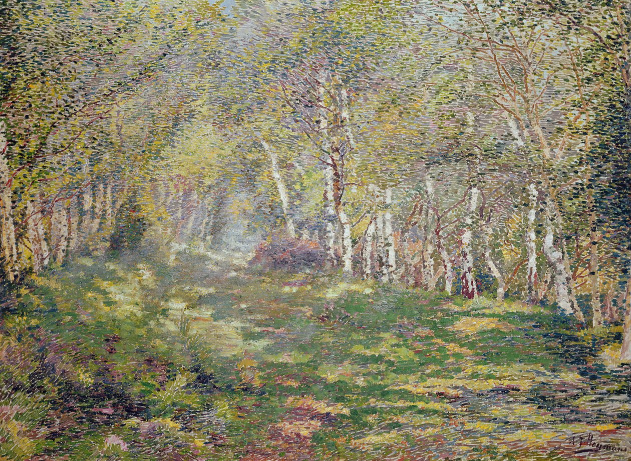 Sølvbirkes (olie på lærred) af Adriaan Josef Heymans
