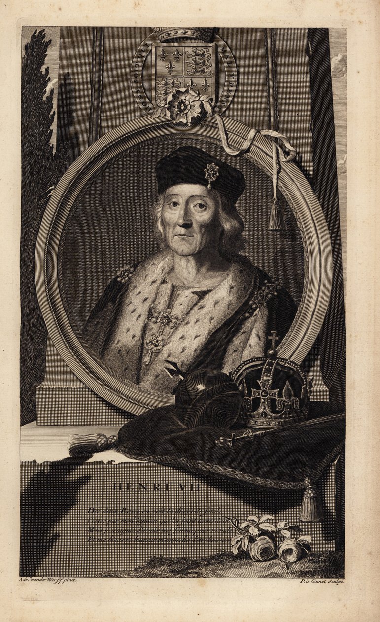 Henrik VII (1457-1509) (gravering) af Adriaan van der (after) Werff