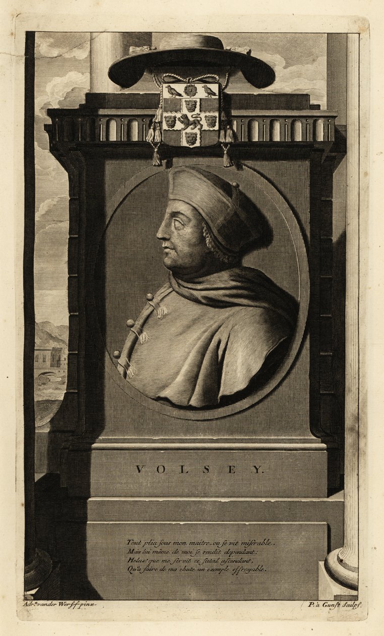 Thomas Wolsey (1473-1530) (gravering) af Adriaan van der (after) Werff