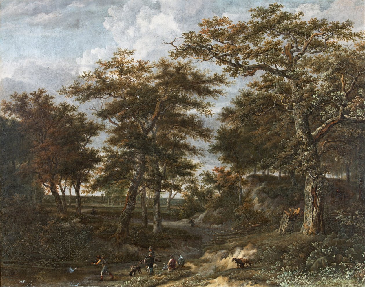 Landskab med jægere af Adriaen Hendricksz Verboom