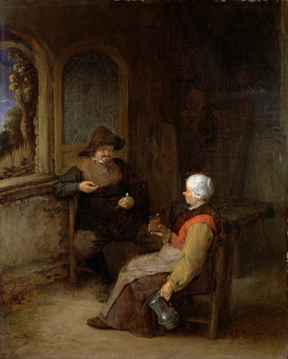 Interiør i et sommerhus af Adriaen Jansz. van Ostade