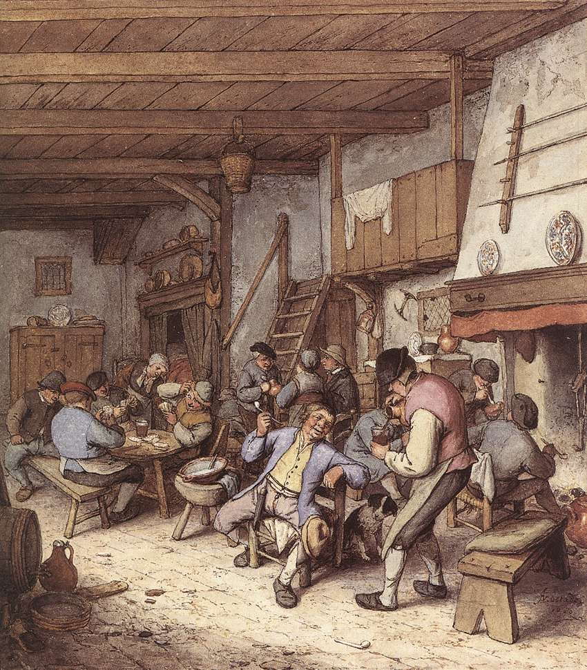 Tavernens interiør af Adriaen Jansz. van Ostade
