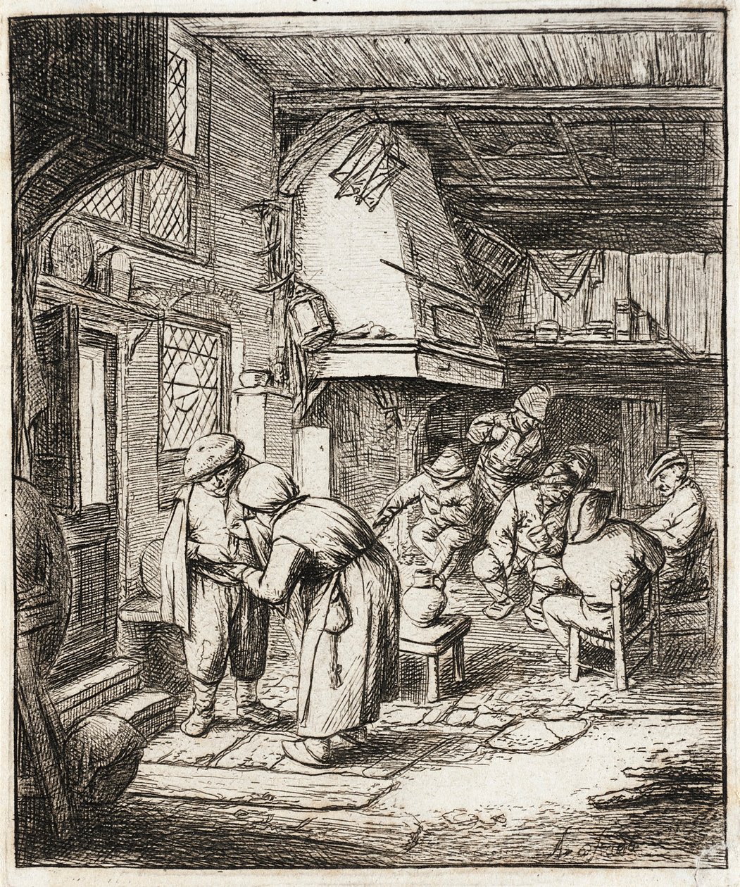 Bonden afregner sin gæld af Adriaen Jansz. van Ostade