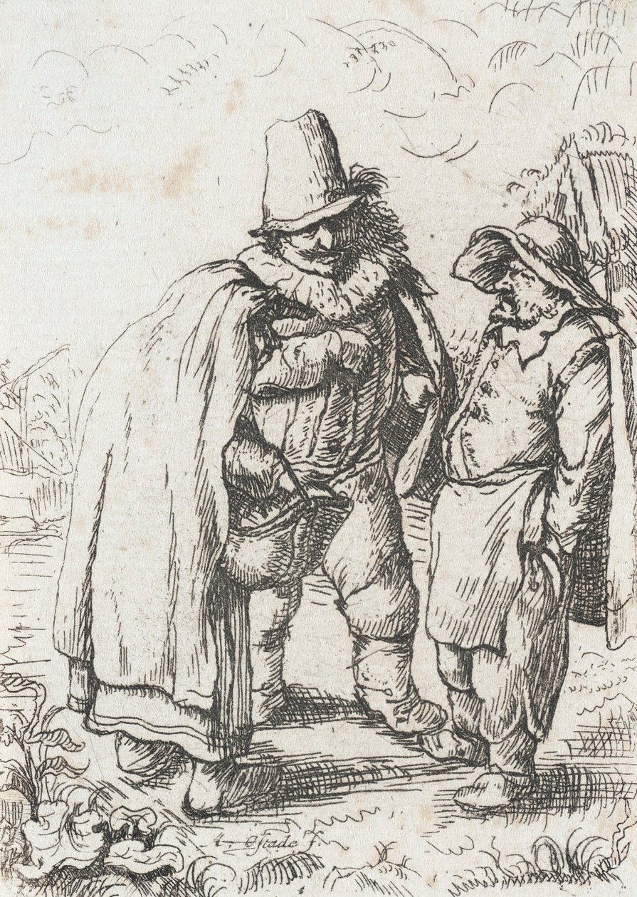 Tre groteske figurer af Adriaen Jansz. van Ostade