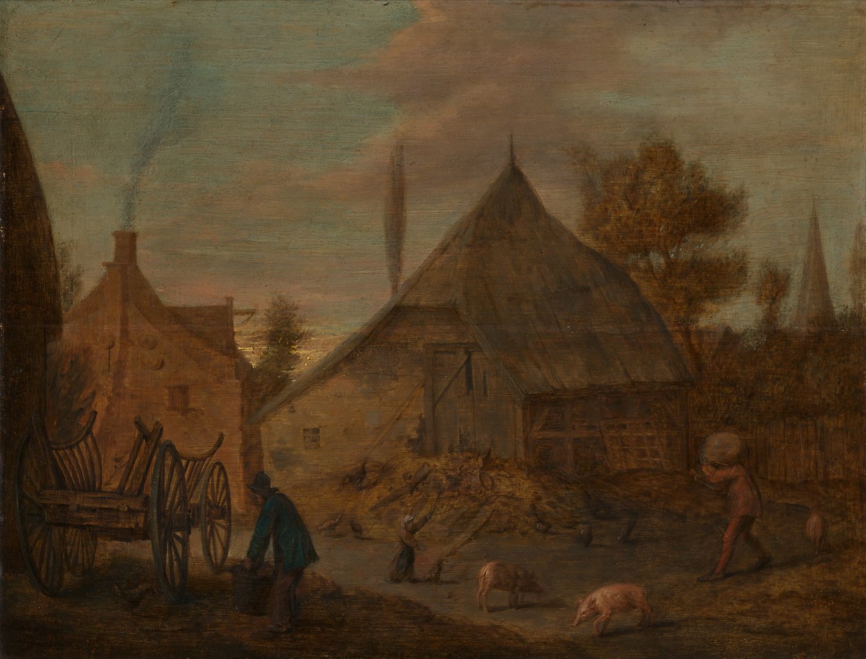 Gårdspladsen af Adriaen Brouwer