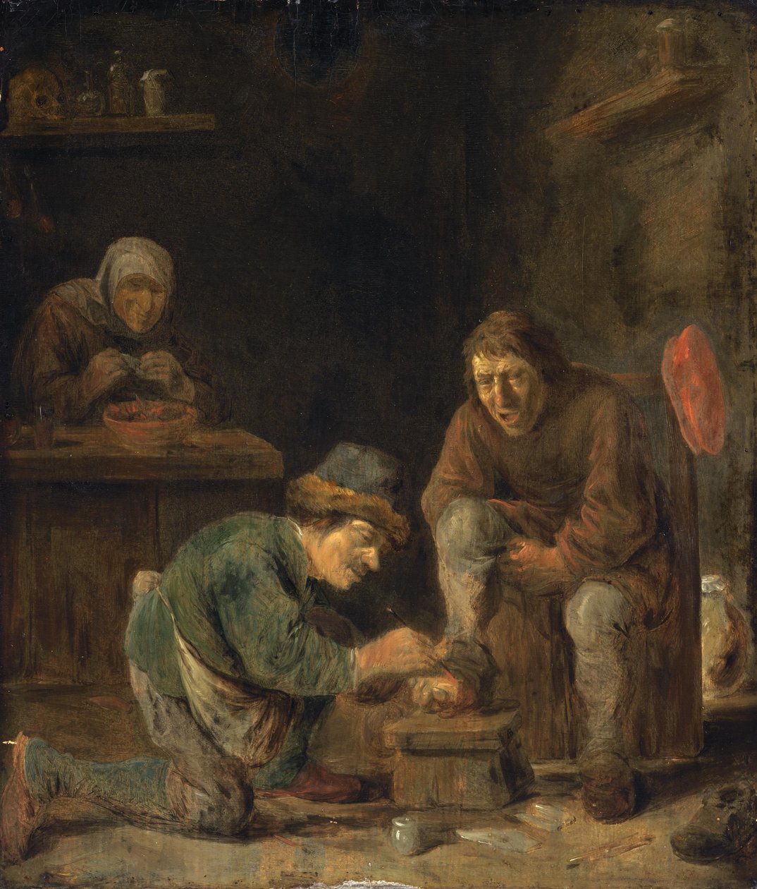 Fodlægen af Adriaen Brouwer