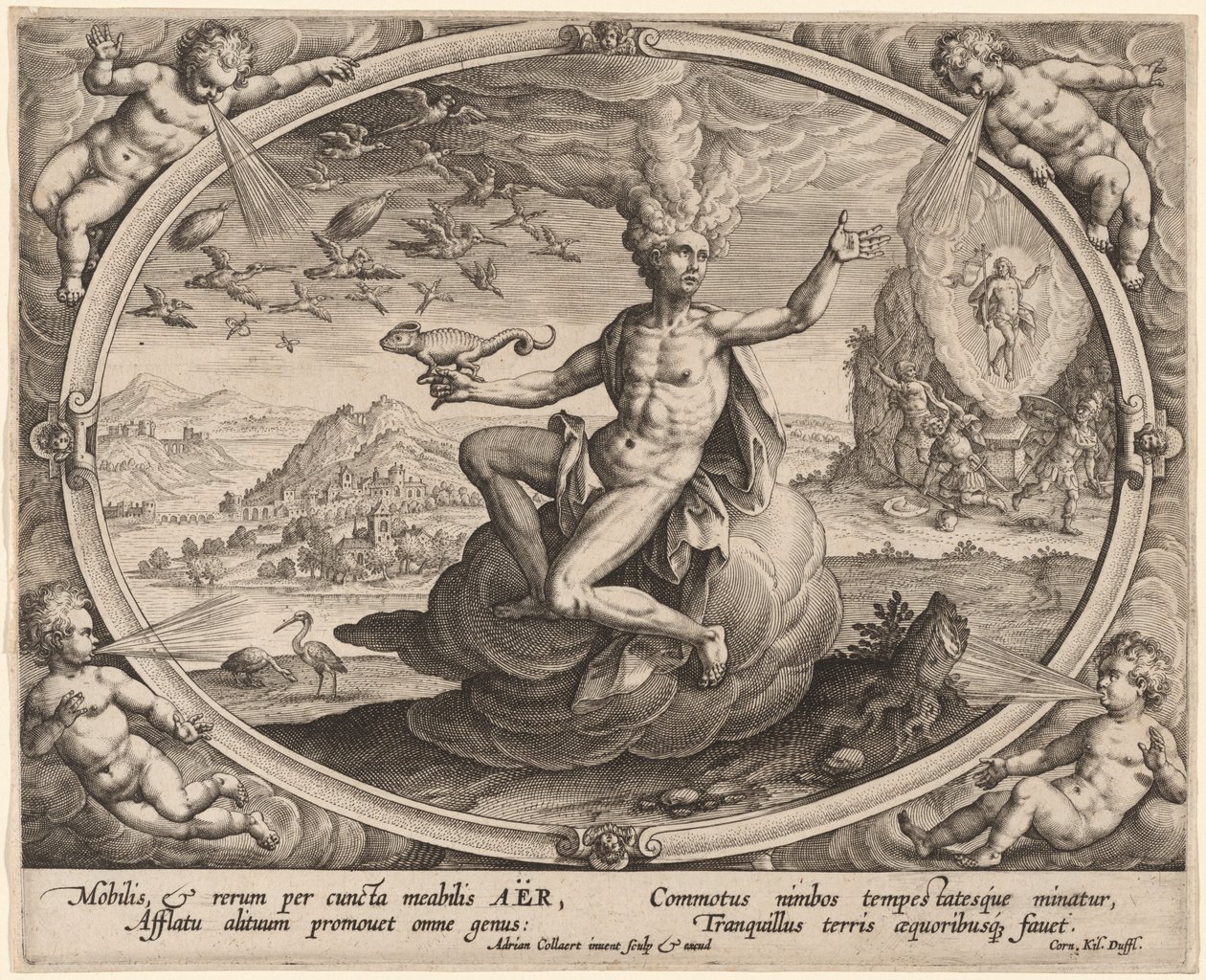 Aër (luft) af Adriaen Collaert