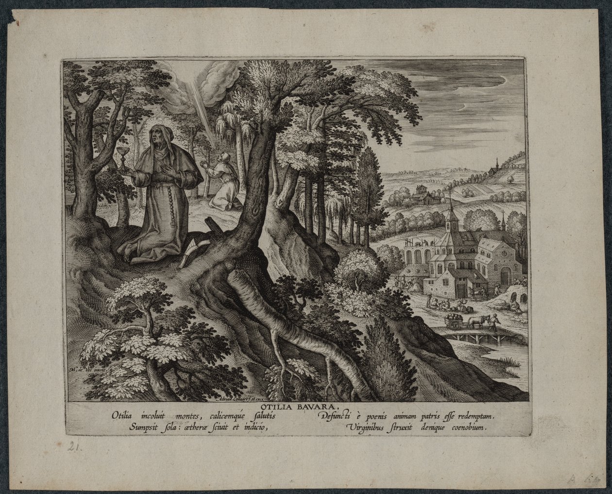 Otilia Bavara. af Adriaen Collaert