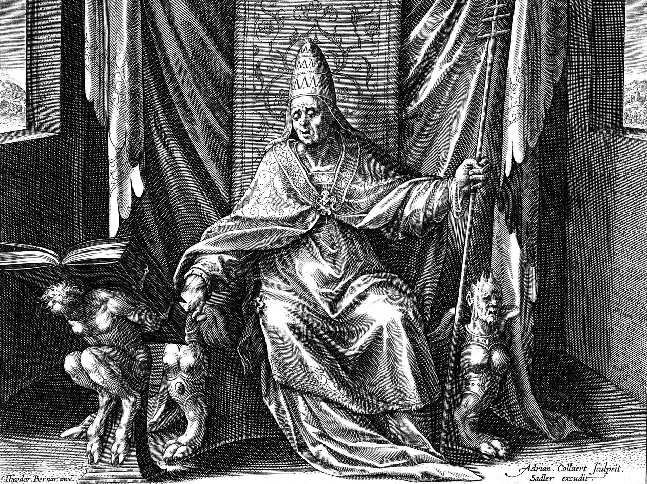 Pave Gregor I, den Store, c1540-1567 af Adriaen Collaert