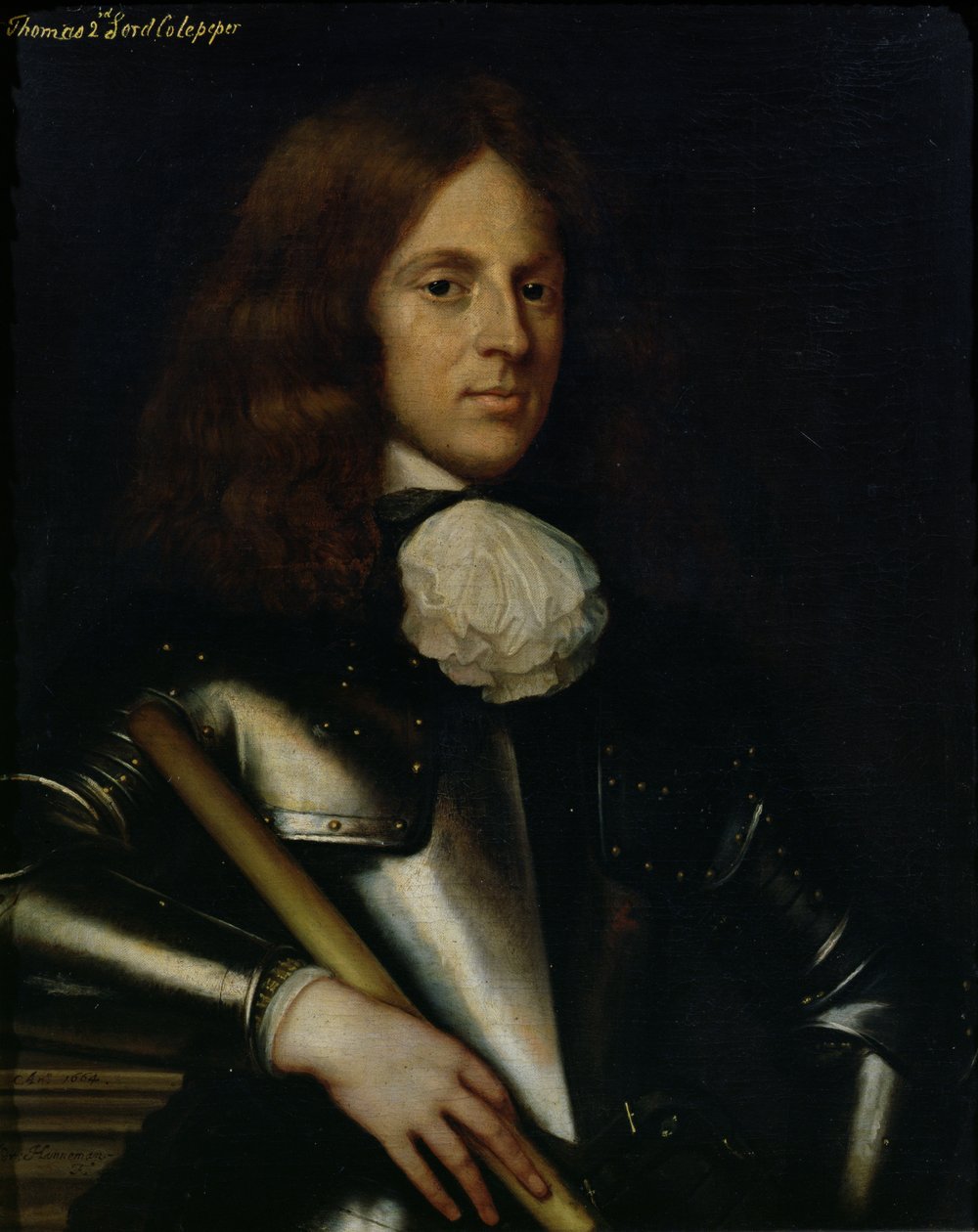 Thomas (1635-1689) 2. Lord Culpeper af Adriaen Hanneman