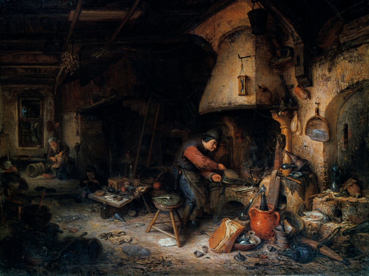 En alkymist, 1661. af Adriaen Jansz. van Ostade